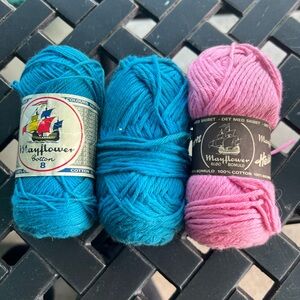 Mayflower Cotton Yarn Set - Blue and Pink